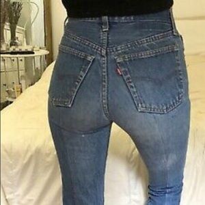 Reformation jeans sexy blue vintage Levi’s 501